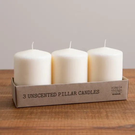 4 In. Pillar Candles, Set Of 3-Kirkland's Home New