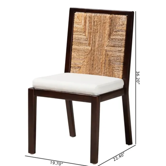 Abaca And Mahogany Armless Dining Chair-Kirkland's Home Hot