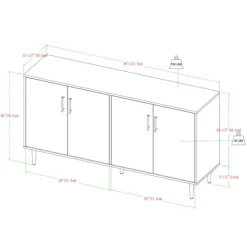 Acorn And Black Chevron Door Tv Stand-Kirkland's Home Cheap