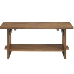 Aged Brown Acacia Wood Board Bench-Kirkland's Home Cheap