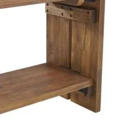Aged Brown Acacia Wood Board Bench-Kirkland's Home Cheap