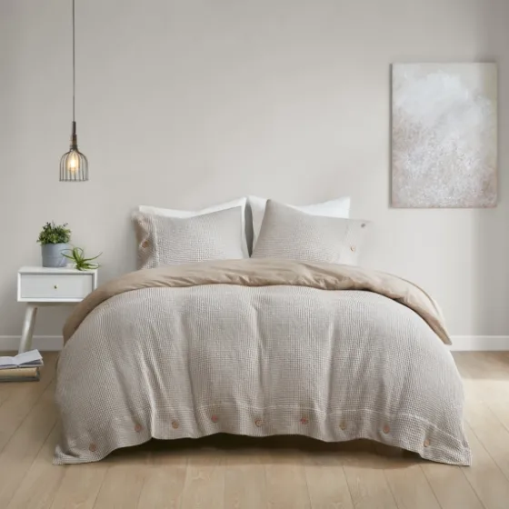 Alaya 4-Pc. California King Waffle Duvet Set-Kirkland's Home Fashion