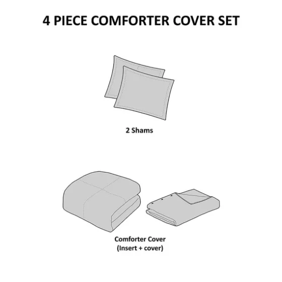 Alaya 4-Pc. Full/Queen Waffle Duvet Set-Kirkland's Home Shop