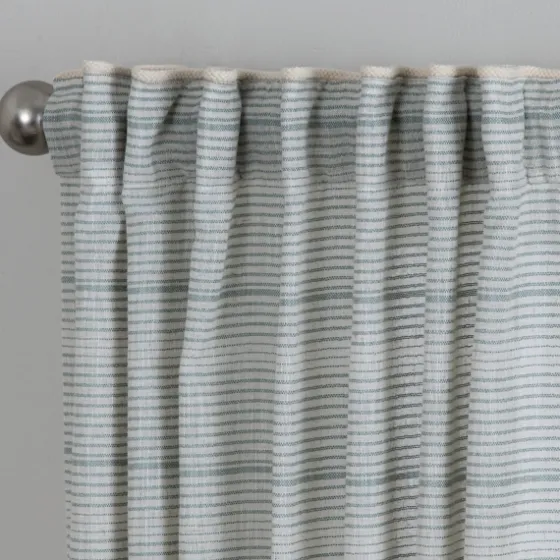 Aloe Plaid Pleated Single Curtain Panel, 84 In.-Kirkland's Home New