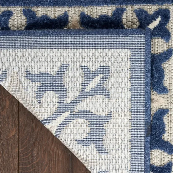 Aloha Blue Geometric Indoor/Outdoor Area Rug, 9X12-Kirkland's Home Cheap