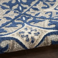 Aloha Blue Geometric Indoor/Outdoor Area Rug, 9X12-Kirkland's Home Cheap
