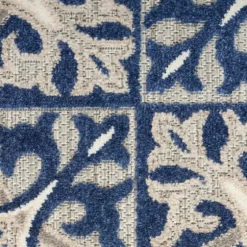 Aloha Blue Geometric Indoor/Outdoor Area Rug, 6X9-Kirkland's Home Store