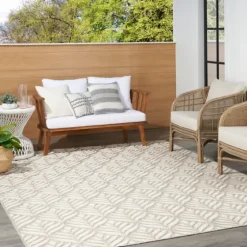 Aloha Ivory Botanical Indoor/Outdoor Area Rug, 3X5-Kirkland's Home Best Sale