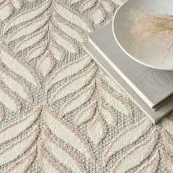 Aloha Ivory Botanical Indoor/Outdoor Area Rug, 3X5-Kirkland's Home Best Sale