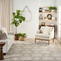 Aloha Ivory Geometric Indoor/Outdoor Area Rug, 6X9-Kirkland's Home Sale