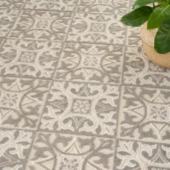 Aloha Ivory Geometric Indoor/Outdoor Area Rug, 3X5-Kirkland's Home Flash Sale