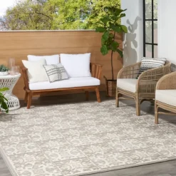 Aloha Ivory Geometric Indoor/Outdoor Rug, 7X10-Kirkland's Home Online