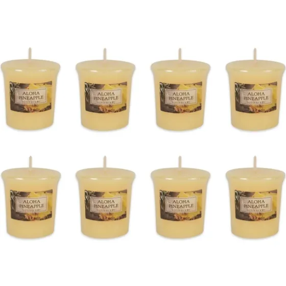 Aloha Pineapple Votive Candles, Set Of 8-Kirkland's Home Online