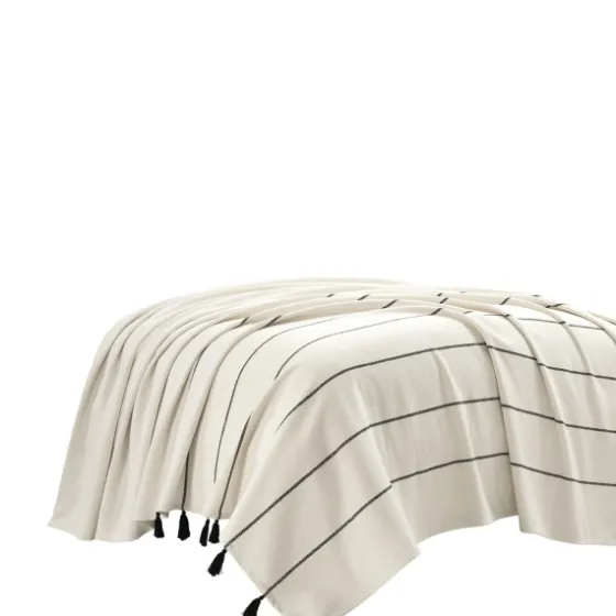 And Black Striped King Coverlet-Kirkland's Home Store