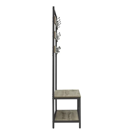 And Black Wood Bench Hall Tree-Kirkland's Home Shop