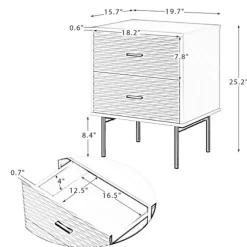 And Gold Wave Nightstand-Kirkland's Home Online