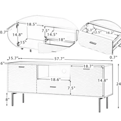 And Gold Wave Tv Stand-Kirkland's Home Outlet