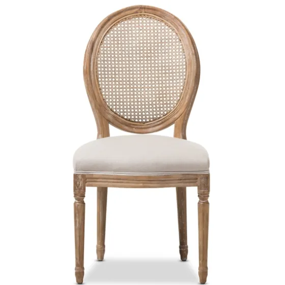And Natural Cane Oval Back Dining Chair-Kirkland's Home Clearance