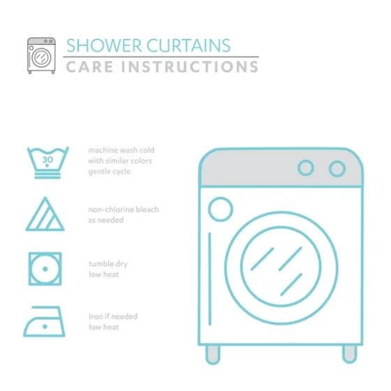 And White Button Accent Linen Shower Curtain-Kirkland's Home New