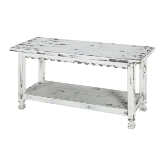 Antiquated Farmhouse Shelf Bench-Kirkland's Home Cheap