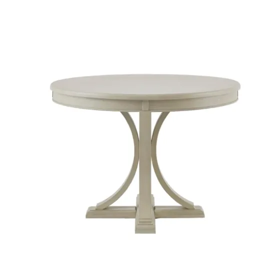 Antique Cream Wood Pedestal Round Dining Table-Kirkland's Home Clearance