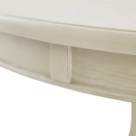 Antique Cream Wood Pedestal Round Dining Table-Kirkland's Home Clearance