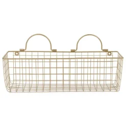 Antique Gold 2-Pc. Long Wire Basket Set, 17 In.-Kirkland's Home Cheap