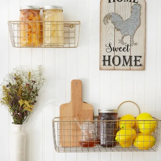 Antique Gold 2-Pc. Wire Basket Set-Kirkland's Home Cheap