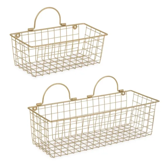 Antique Gold 2-Pc. Wire Basket Set-Kirkland's Home Cheap