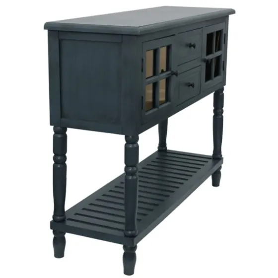 Antique Navy Windowpane Buffet Console Table-Kirkland's Home Discount
