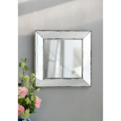 Antique Silver Glass Square Frame Mirror-Kirkland's Home Sale