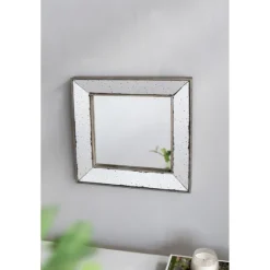Antique Silver Glass Square Frame Mirror-Kirkland's Home Sale