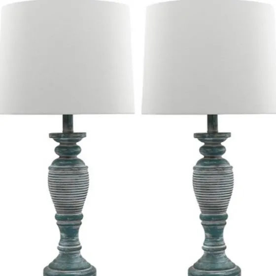 Antique Spun Center Table Lamps, Set Of 2-Kirkland's Home Fashion