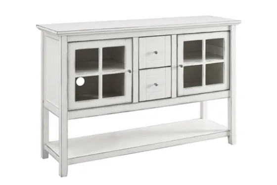 Antique White Wood Tv Stand Console Table-Kirkland's Home Discount