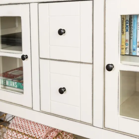 Antique White Wood Tv Stand Console Table-Kirkland's Home Discount