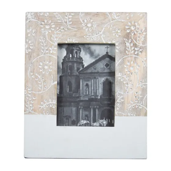 Antique Wood Floral Dipped Picture Frame, 5X7-Kirkland's Home Flash Sale