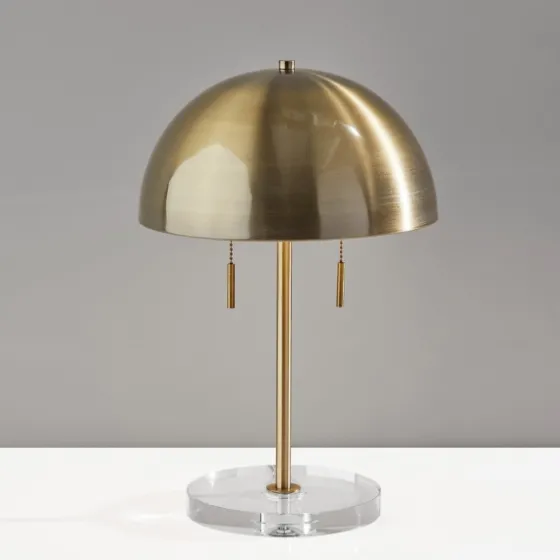 Antiqued Brass Dome Shade Table Lamp-Kirkland's Home Clearance