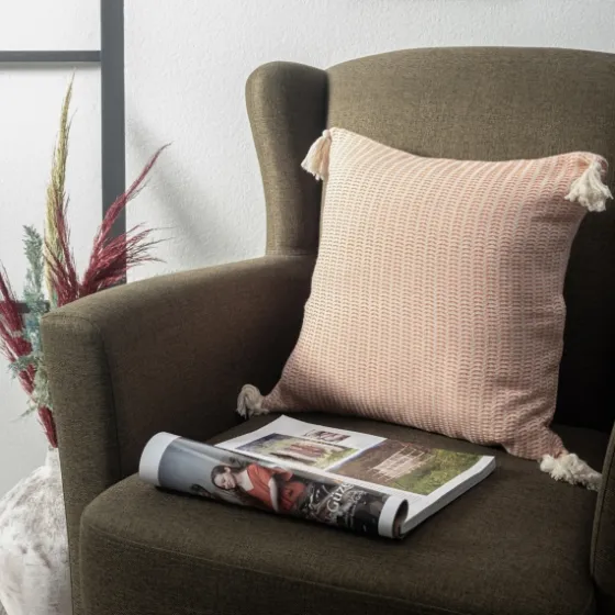 Apricot Trapeze Organic Cotton Throw Pillow-Kirkland's Home Cheap