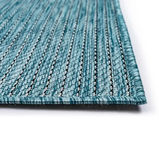 Aqua Intertwine Indoor/Outdoor Area Rug, 7X9-Kirkland's Home Discount