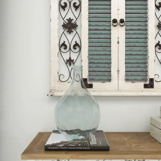 Aqua Teardrop Glass Tabletop Decorative Vase-Kirkland's Home Hot