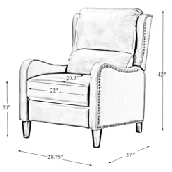 Arturo Leather Wingback Recliner-Kirkland's Home Online