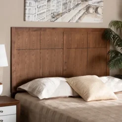 Ash Walnut Wood Panel Full Headboard-Kirkland's Home Fashion