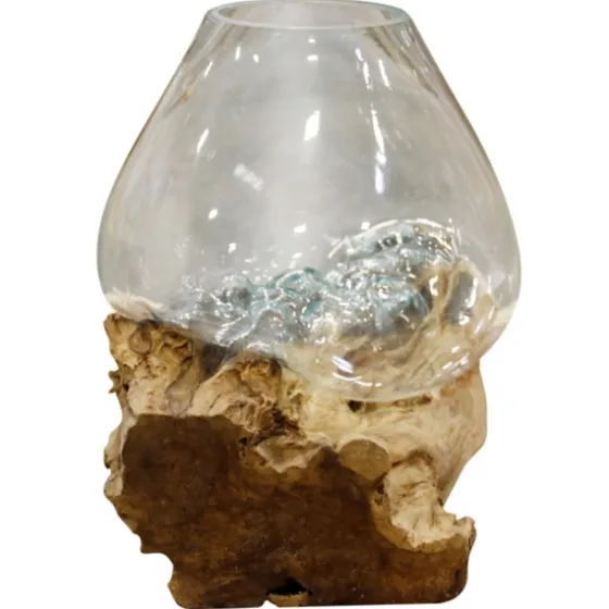 Bali Glass And Driftwood Bowl-Kirkland's Home Hot