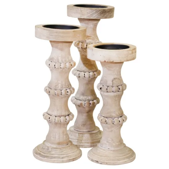 Banded Bead Wood Candle Holder, 13 In.-Kirkland's Home Hot