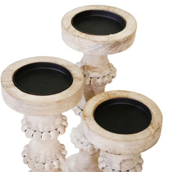 Banded Bead Wood Candle Holder, 13 In.-Kirkland's Home Hot
