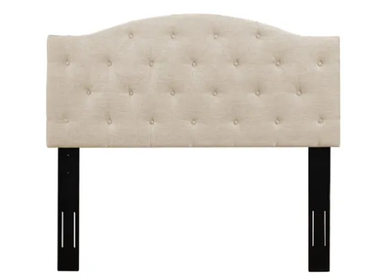 Beige Bryne Button Tufted King Headboard-Kirkland's Home Fashion