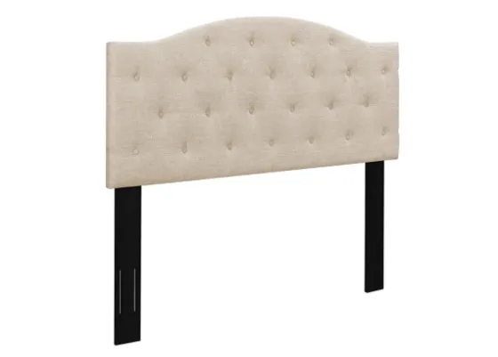 Beige Bryne Button Tufted King Headboard-Kirkland's Home Fashion