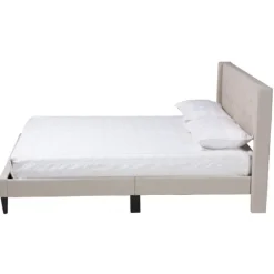 Beige Button Tufted Headboard Full Platform Bed-Kirkland's Home Best