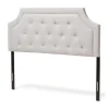 Beige Button Tufted Scalloped Queen Headboard-Kirkland's Home Discount