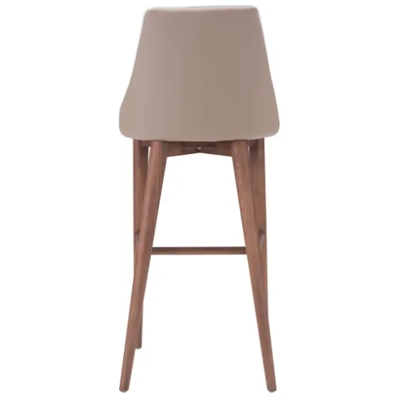 Beige Faux Leather And White Trim Bar Stool-Kirkland's Home Outlet